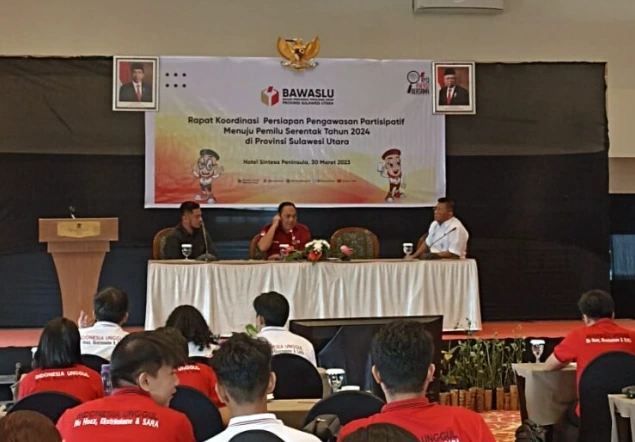 Rapat Koordinasi Bawaslu Sulut di Peninsula Hotel Manado